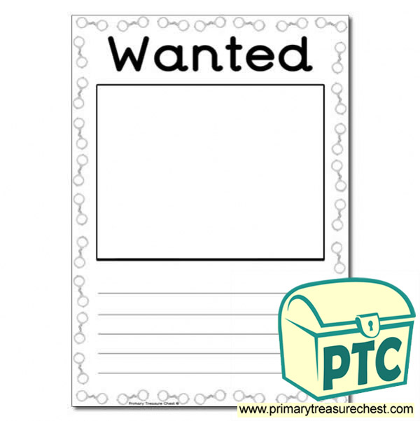 Role Play Sheriff's Department Blank Wanted Poster