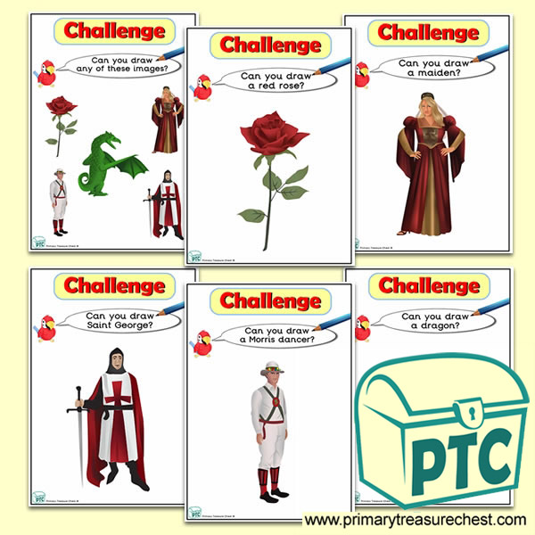 St George's Day Themed ICT Challenge Cards