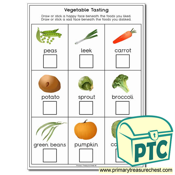 Vegetable Tasting Worksheet