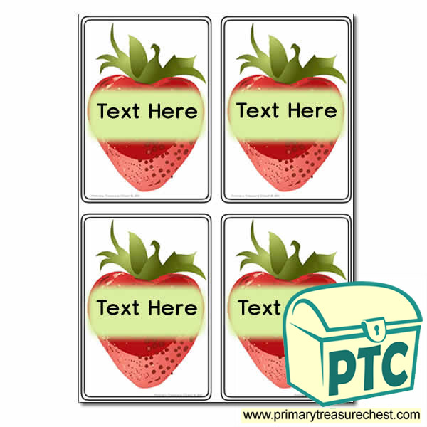 Strawberry Themed Registration Name Cards