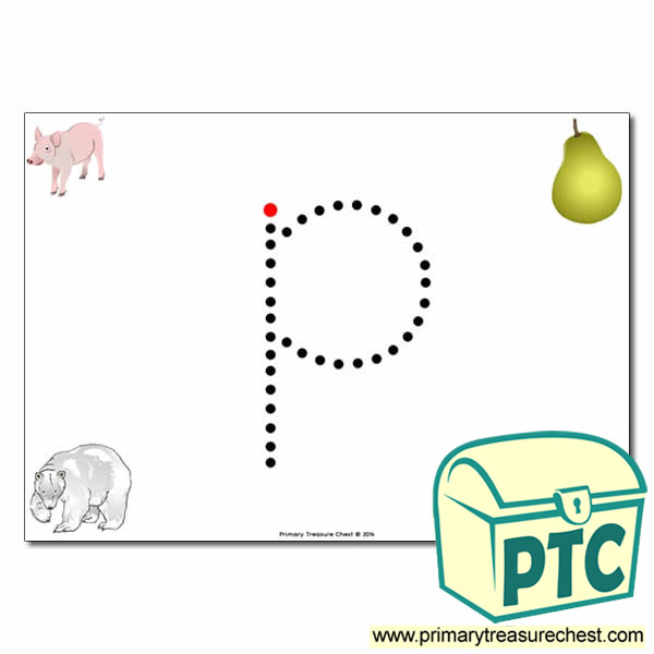 'p' Lowercase Letter Formation Activity - Join the Dots 