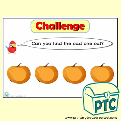 Pumpkin Number Line Challenge Poster