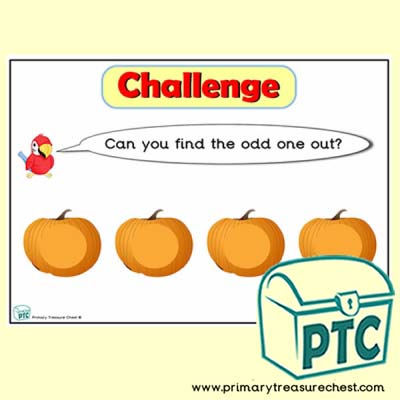 Pumpkin Number Line Challenge Poster
