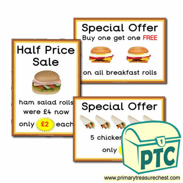 Sandwich Shop Role Play Special Offers (21p - £99)