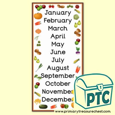 Thanksgiving Months of the Year Poster