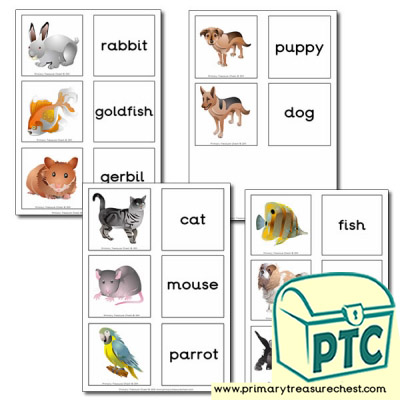Pet Animals Themed Matching Cards