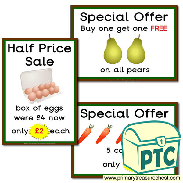 Farm Shop Role Play Special Offers (21p to £99)