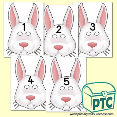 Rabbit Number Role Play Masks