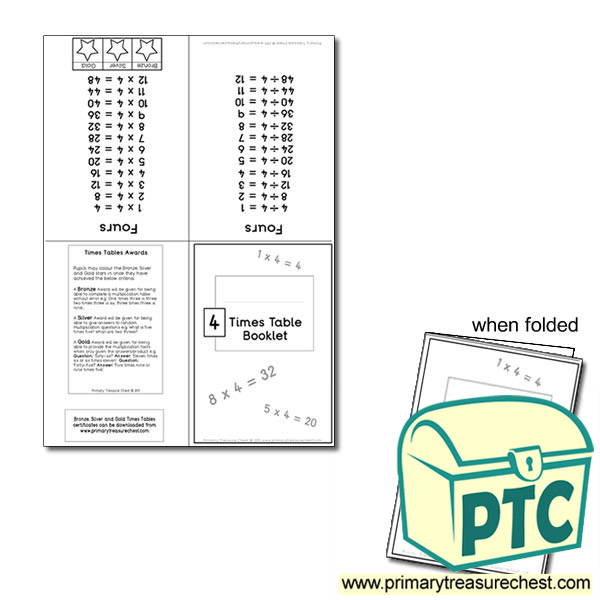 Four Times Table Booklet