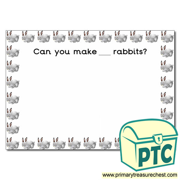 Rabbit Number Playdough Mat