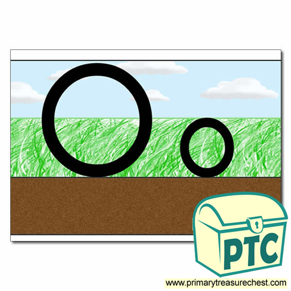 Letter 'Oo' Ground-Grass-Sky Letter Formation Sheet