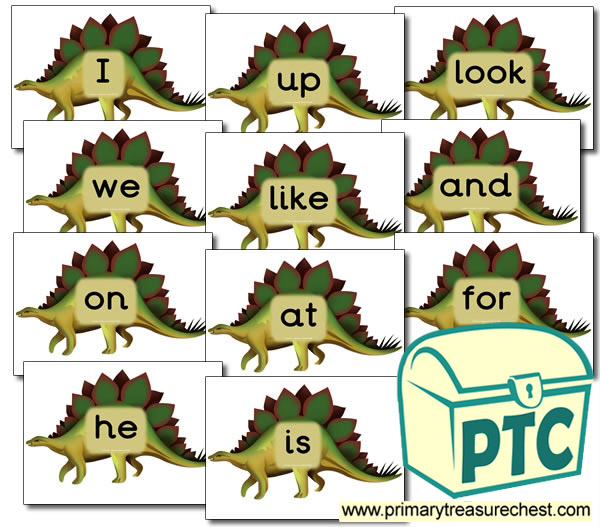 Reception HF Words -Stegosaurus (group 1)