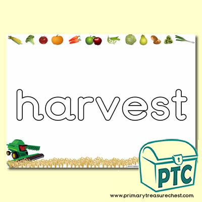  Literacy 'harvest' Playdough Mat 