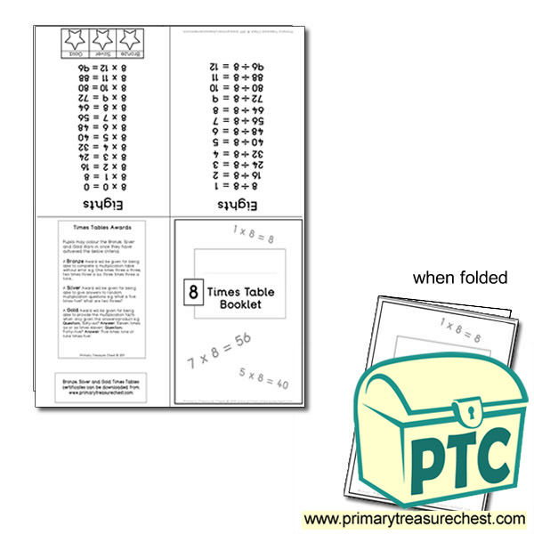 Eight Times Table Booklet