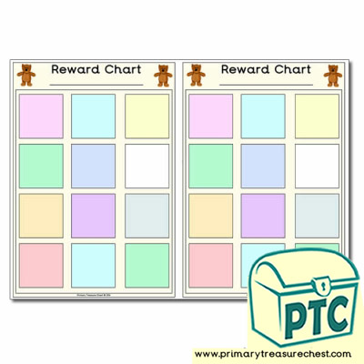 Bear themed reward chart