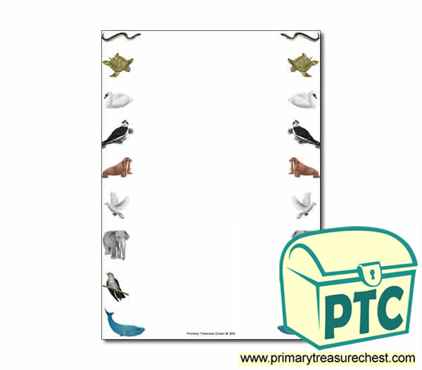 Animal Migration Themed Page Border/Writing Frame (no lines)