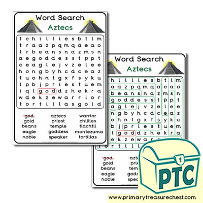 Aztecs Themed Word Search
