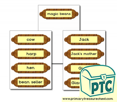 Jack and The Beanstalk Picture frames labels