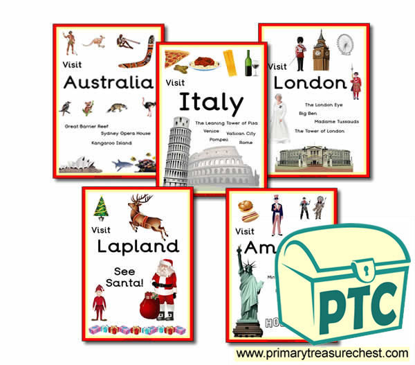 Role Play Travel Agents Holiday Signs