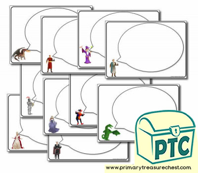 Dragons and Castles Speech Bubbles Worksheets