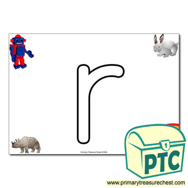 'r' Lowercase Bubble Letter A4 Poster containing high quality and realistic images