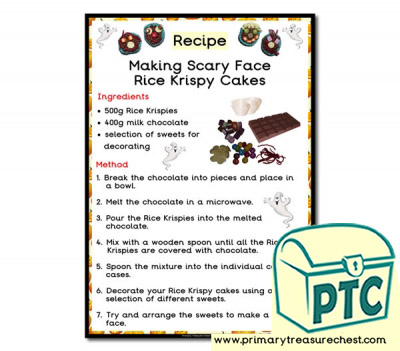 Scary Face Cake Poster Recipe