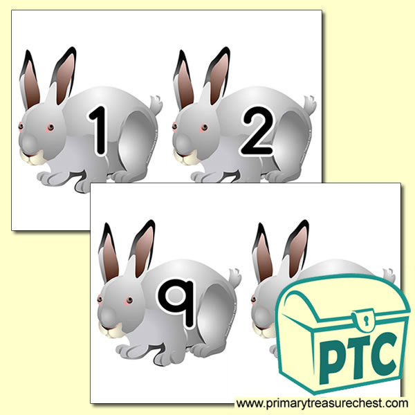 Rabbit Themed Number Line 0-10