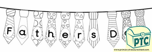 Fathers' Day Colouring Sheets Bunting