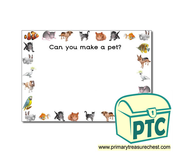 Playdough Mat - 'Can You Make a Pet?'