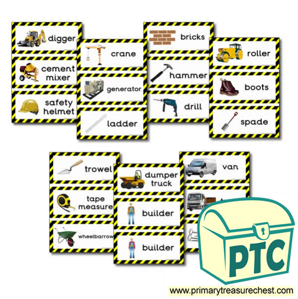 Role Play Construction Site Flashcards