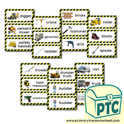 Role Play Construction Site Flashcards