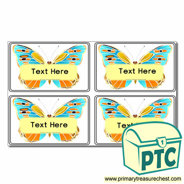 Minibeasts - Butterfly Themed Registration Name Cards