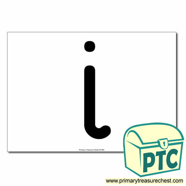 'i' Lowercase Letter A4 poster  (No Images)
