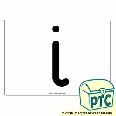 'i' Lowercase Letter A4 poster  (No Images)