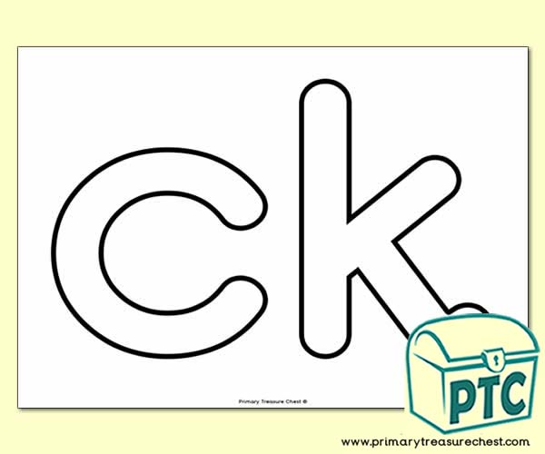 'ck' Bubble Letter A4 Poster - No Images