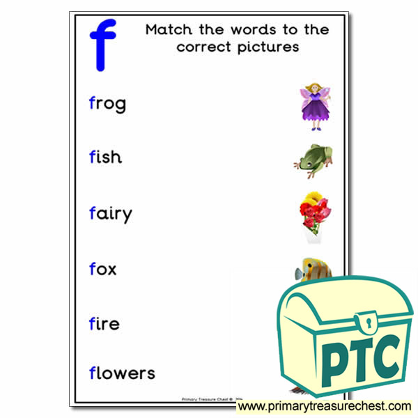 Match the 'f' Themed Words to the Pictures