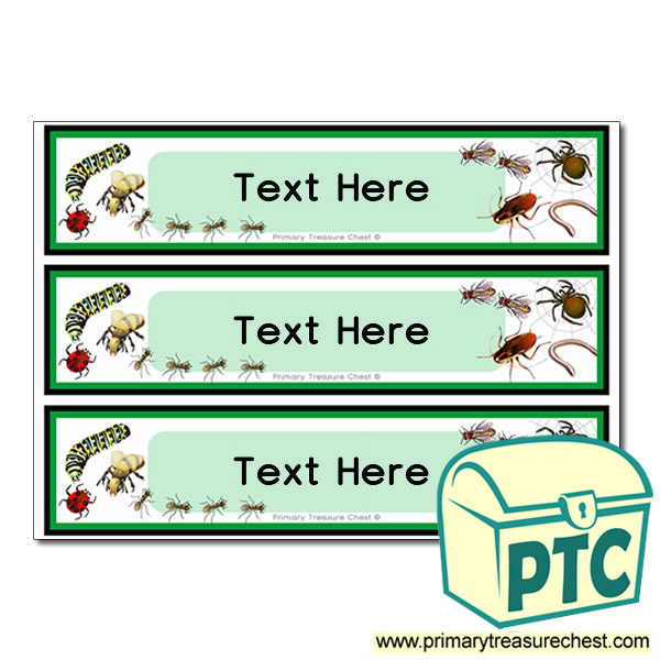Minibeast Themed Pupil Drawer Labels (Large)