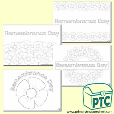 'Remembrance Day' Colouring Sheets