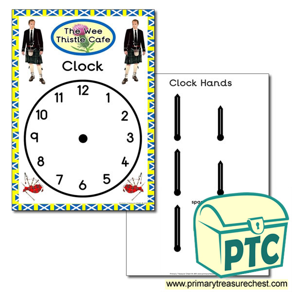Scottish Cafe Role Play Clock