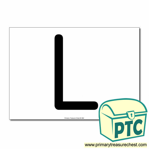 'L' Uppercase Letter A4 poster  (No Images)