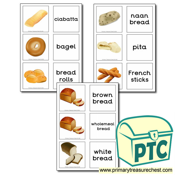 Bread Themed Matching Cards