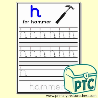 Letter Formation Activity Sheet - Letter 'h'