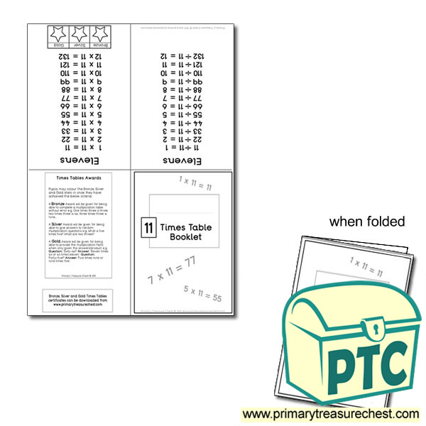 Eleven Times Table Booklet