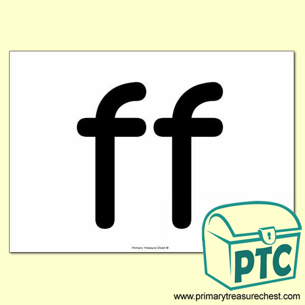 'ff' Lowercase Letter A4 poster  (No Images)
