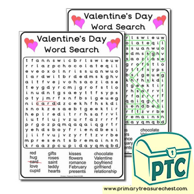 Valentine's Day A4 Word Search