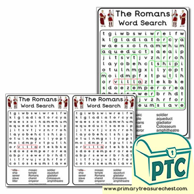 Roman Themed Word Search