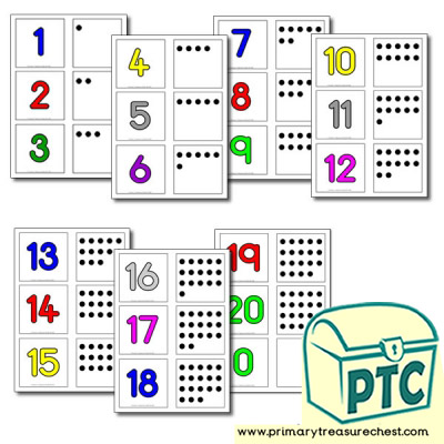 Matching Numbers Cards 0-20