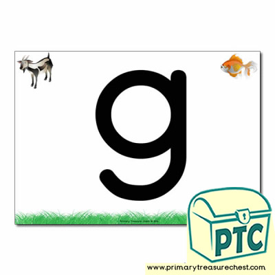  'g' Lowercase  Letter A4 Poster containing high quality realistic images.