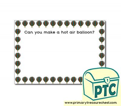 Hot Air Balloon Themed Topic Playdough Mats