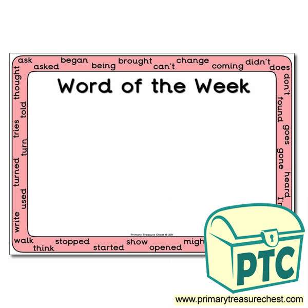 Copy of HF Words (Year 4) - Word of the Week Poster